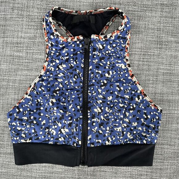 Daniela Corte Bikini‎ Top Womens XS 38 Zip Front Beach Swimwear Travel Vacation - Picture 1 of 9
